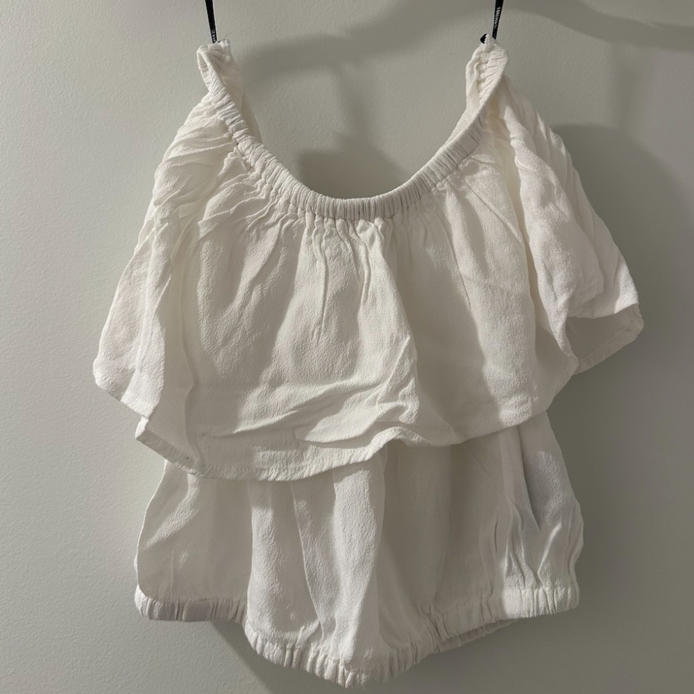 Forever 21 White off the shoulder crop top
